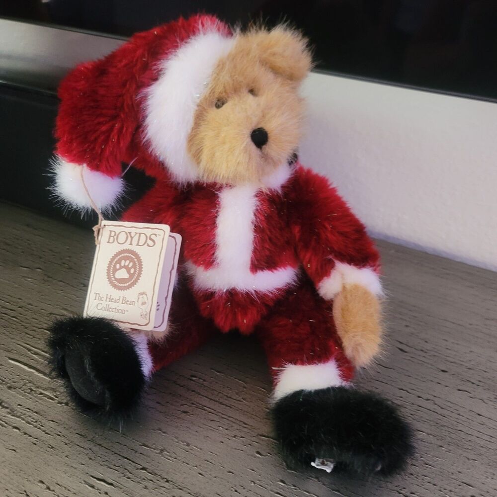 Boyds Bears Santa Bear Hugs Christmas Plush Doll Vintage Collectible